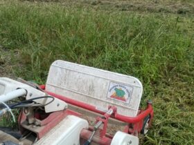 ハンマーナイフモアで粉砕中