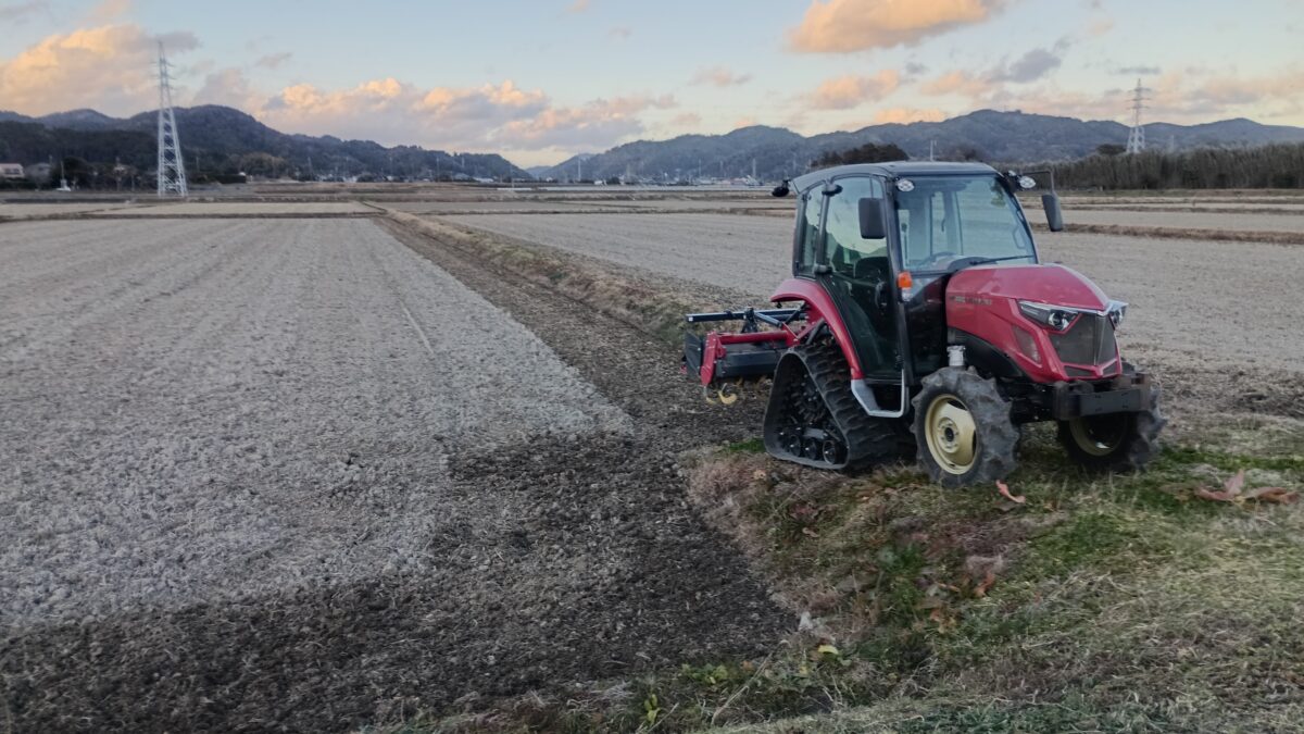 冬耕スタート　下堀地区