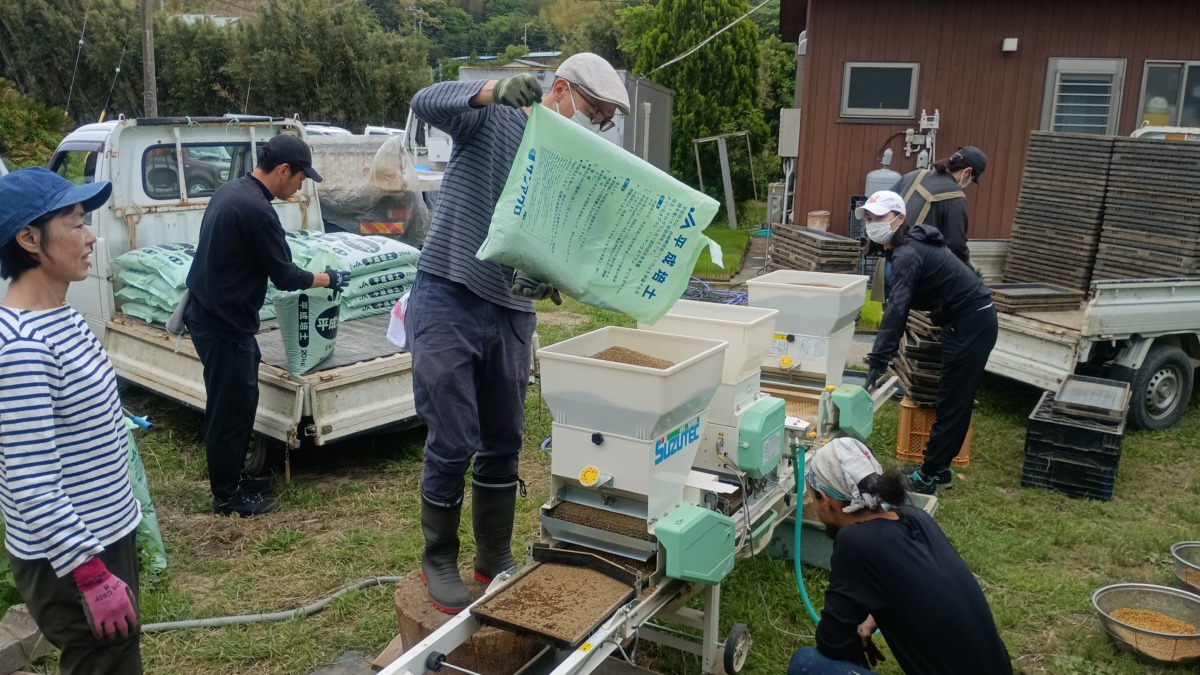 籾播き援農ありがとうございます！